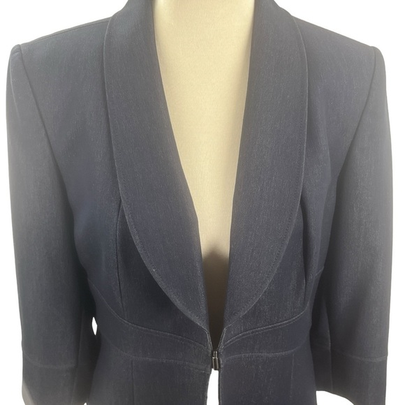 Dark Wash Denim Blazer 14 - Picture 1 of 6